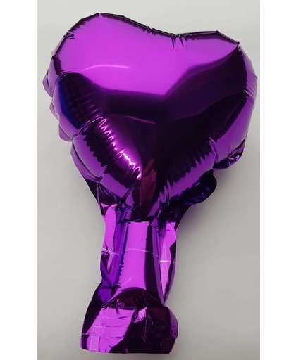 10 stuks zelfsluitende folie hartballonnetjes 10 cm lila