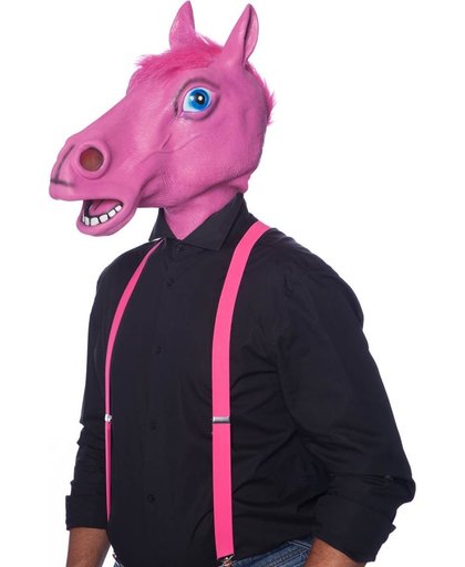 Roze Paard Masker Latex