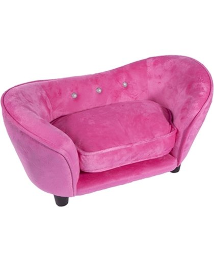 Enchanted hondenmand sofa ultra pluche snuggle roze 68x41x38 cm