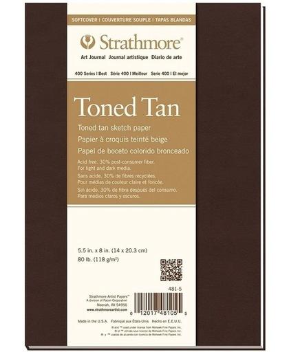 Strathmore hardbound journal toned tan 14x21cm