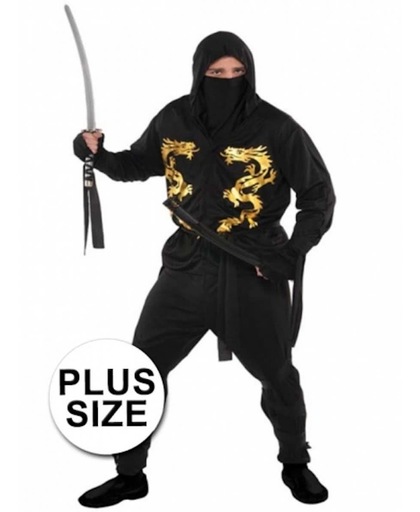 Grote maten ninja kostuum voor heren Xxl (58) - Ninja verkleedkleding