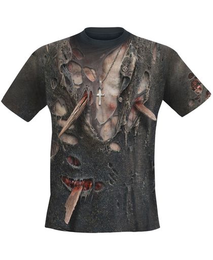 Spiral Zombie Wrap T-shirt zwart