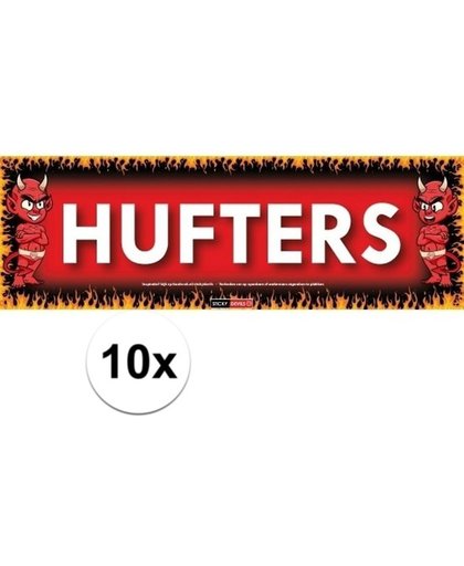 10x Sticky Devil Hufters grappige teksen stickers