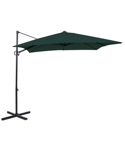 vidaXL Cantilever Umbrella 2.5x2.5 m Square Aluminium Green