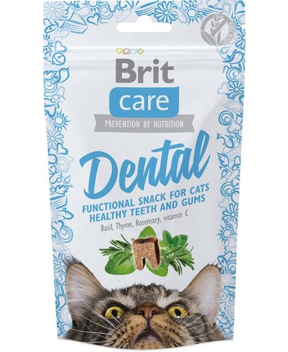 Brit Care Cat Dental Snacks 50 gr 4 stuks