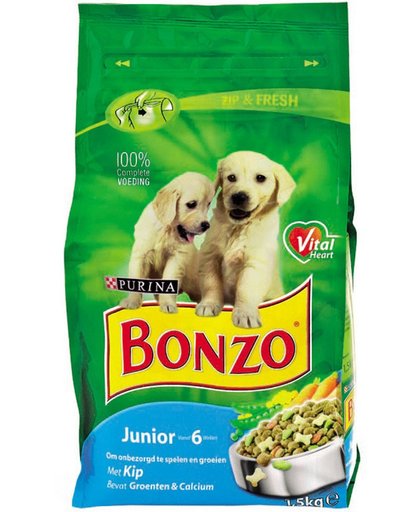 Bonzo Junior/Puppy Kip - Hondenvoer - 1,5 kg