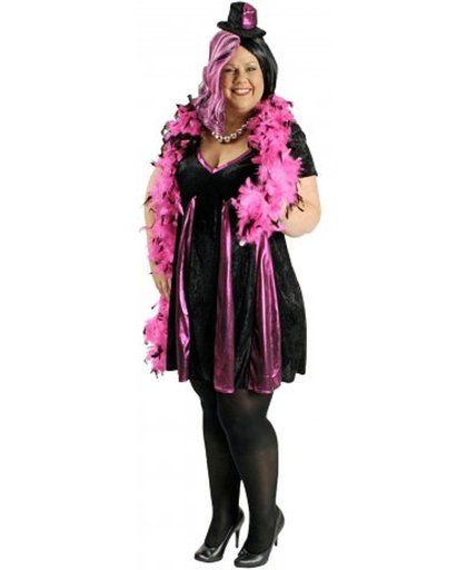 Zwart en roze cabaret kostuum voor vrouwen