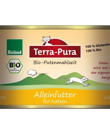 Terra Pura Biologisch Maaltijd met Kalkoen voor katten 24*200g