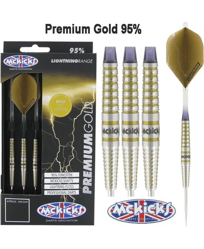 McKicks Premium Gold 95% Tungsten 23 gram Dartpijlen