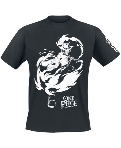 One Piece Ace T-shirt zwart