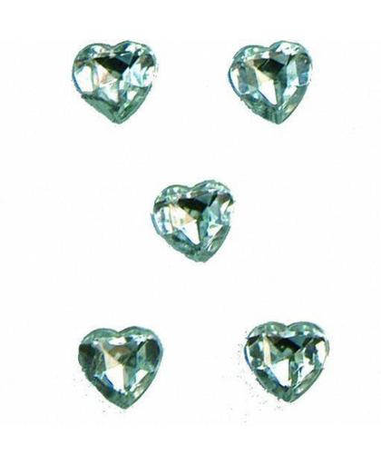 Transparante hartjes diamanten 20 stuks