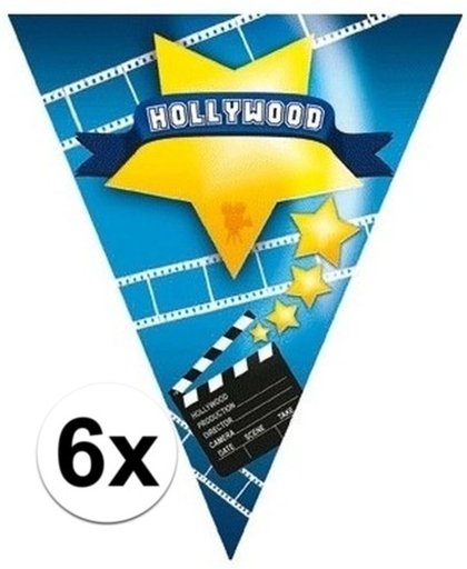 6x Vlaggenlijnen Hollywood 5 meter