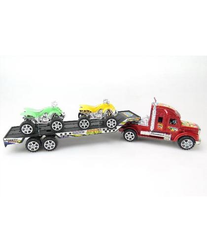 Super truck met quad's speelgoed