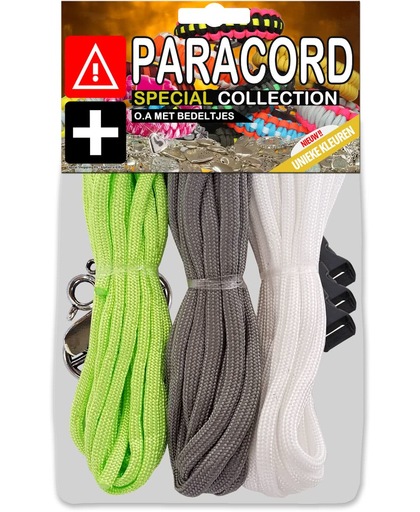 Paracord Set - Special Collection (Lime / Grijs / Wit)