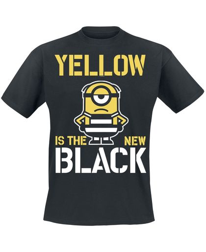 Minions Yellow Is The New Black T-shirt zwart