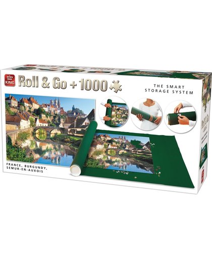 King ROLL&GO - Puzzelrol Opbergsysteem - Inclusief Puzzel 1000 Stukjes - Landschap Frankrijk