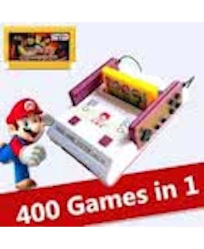 D-99 Game console + 2 controllers met aansluiting + 2 Games Card (400 retro games en 7 Mario) gelijkaardig aan NES