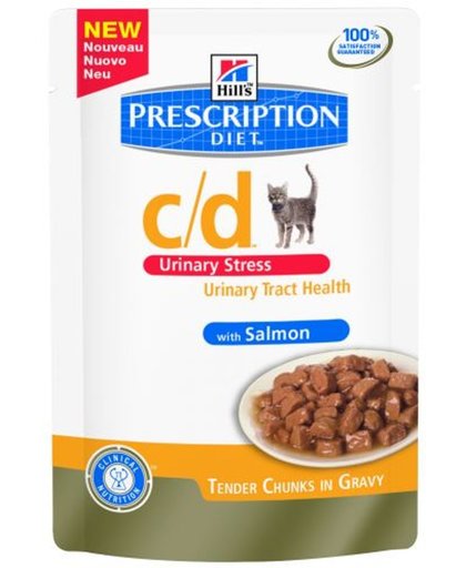 Hill's Prescription Diet C/D - Urinary Stress - Zalm - Kattenvoer - 12 x 85 g