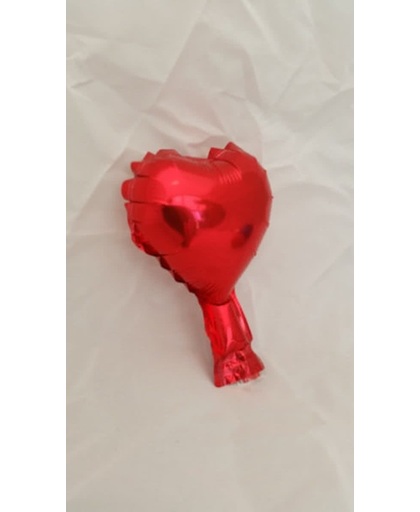 10 stuks zelfsluitende folie hartballonnetjes 10 cm rood