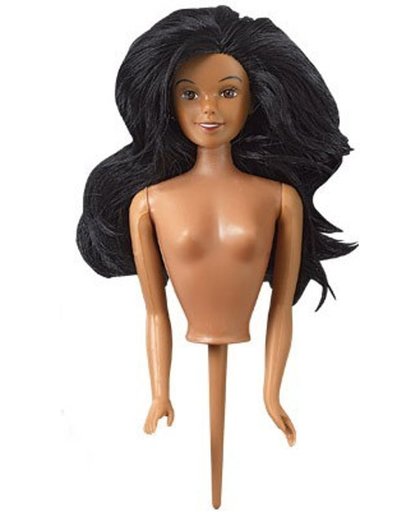 Barbie bovenstuk / pin popje - donker - Wilton