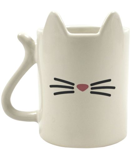 Animal Coffee Mug Cat Mok crème
