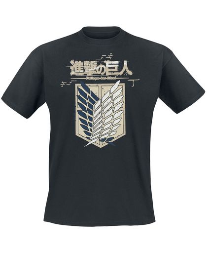 Attack On Titan Crew Logo T-shirt zwart