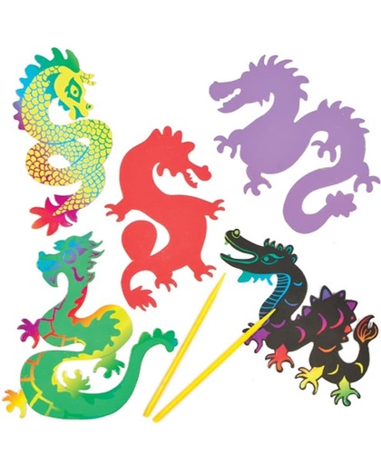 Kraskunstmagneten met Chinese draken (set van 10)