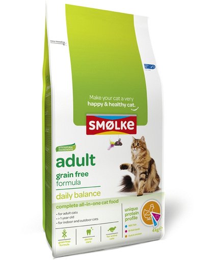 Smolke Cat Adult - Graanvrij - Kattenvoer - 4 kg