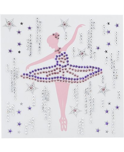 Diamond Painting Crystal Card Kit ® Ballerina, 15x15 cm, Partial Painting