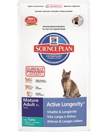 Hill's Science Plan Senior 7+ - Tonijn - Kattenvoer - 2 kg