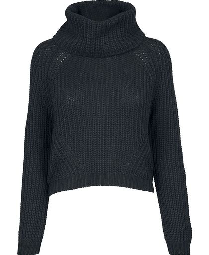 Urban Classics Ladies Short Turtleneck Sweater Gebreide trui zwart