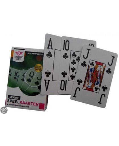 4x Senioren ( EXTRA GROTE INDEX ) speelkaarten Bridge Poker