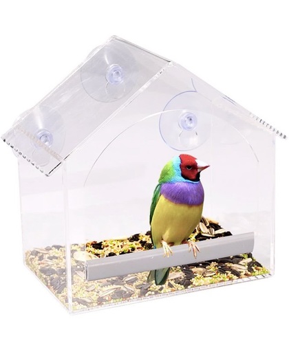Nature Windows Bird Feeder Raamvoederhuisje - Traditioneel - Transparant