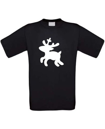 T-shirt rendier maat 98/104 zwart