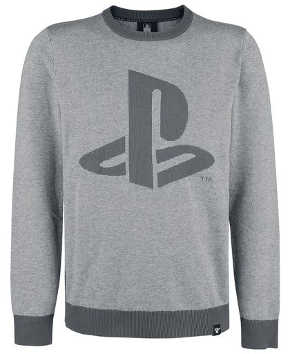 Playstation Logo Trui grijs gemêleerd