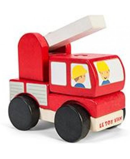 Le Toy Van Stapelset Voertuigen Rood - Hout