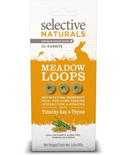 Supreme Selective Naturals Meadow Loops - Konijn - Snack - 8 x 80 gr
