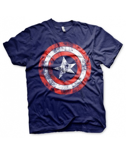 Fun t-shirt Captain America schild heren XL