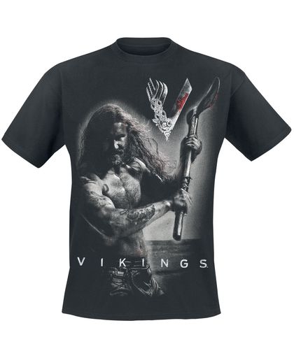 Vikings Rollo Axe T-shirt zwart