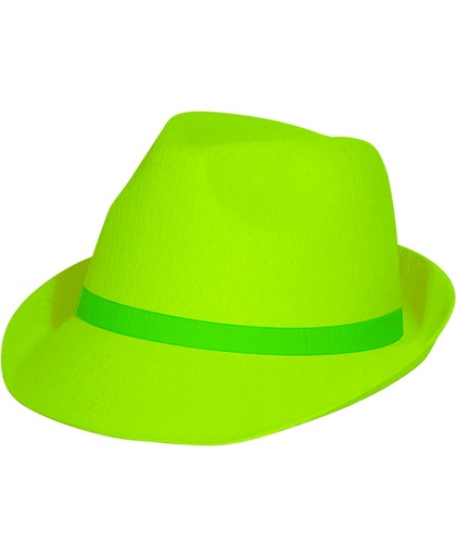 Trilby hoed neon groen