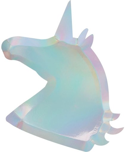Wegwerpborden - Unicorn (8 stuks)