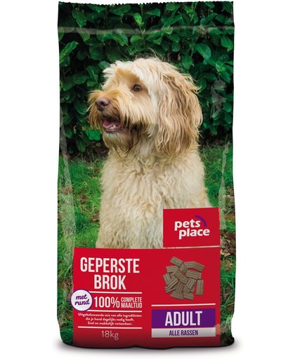 Pets Place Adult Geperste Brokken Gevogelte&Vlees 18 kg