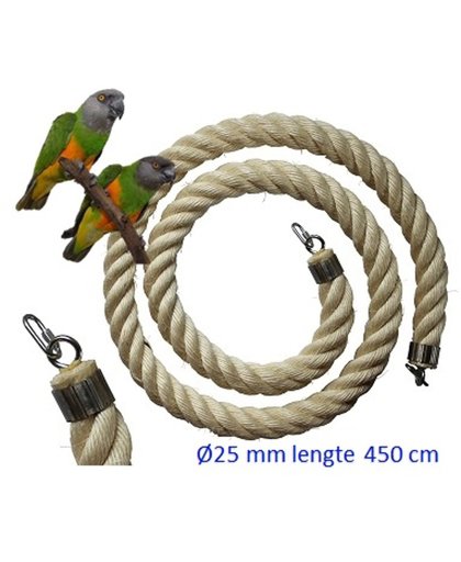 Jungle sisal touw  Ø 25 mm & 450 cm lang (Vogeltouw )