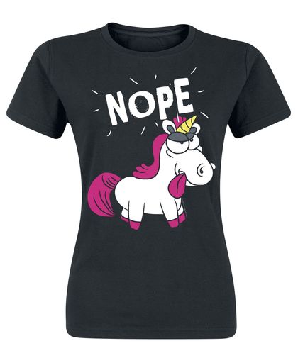 Unicorn Nope! Girls shirt zwart