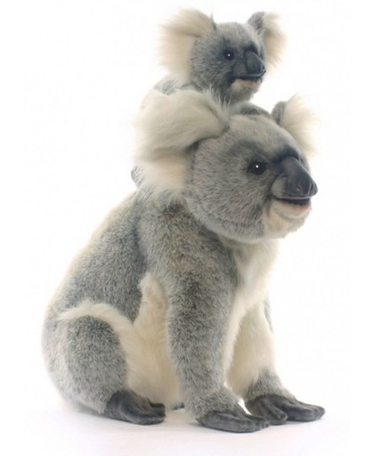 Hansa pluche koala knuffel met baby 60 cm