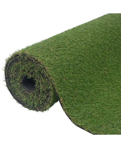 vidaXL Kunstgras groen 1,5x5 m/20-25 mm
