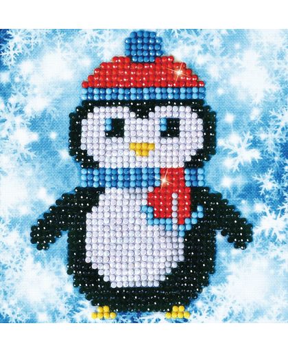 Diamond Dotz ® painting Christmas Penguin Picture (13,5 x 13,5 cm)