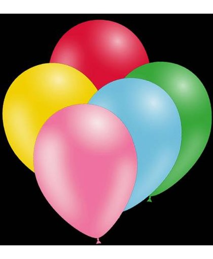 Feestballonnen mix 26 cm pastel professionele kwaliteit 25 stuks voordeelpak