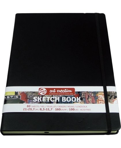 Schetsboek - zwart - gebonden - wit papier