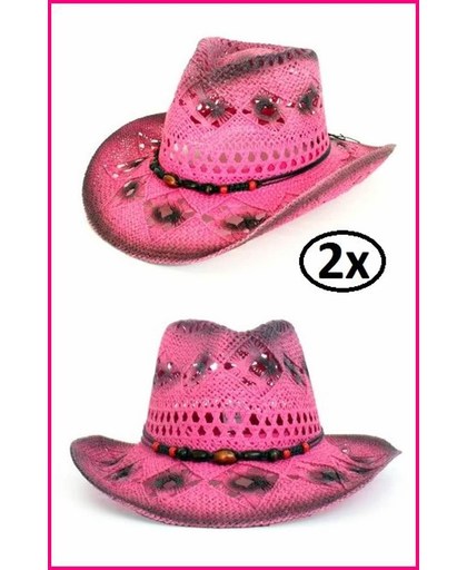 2x Toppers hoed Stetson crazy summer
